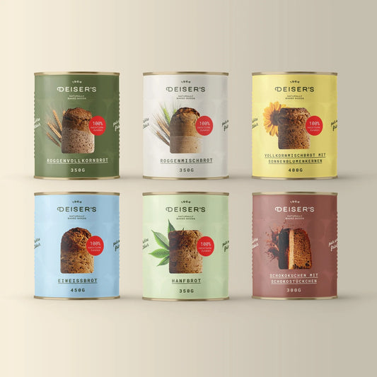 Probierpaket: 6 Sorten Dosenbrot